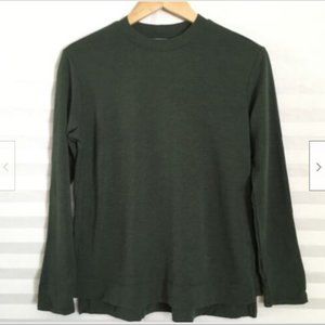 Pure Jill Womens Tunic Blouse Top Long Sleeve Hi Lo Slit Sides Pullover